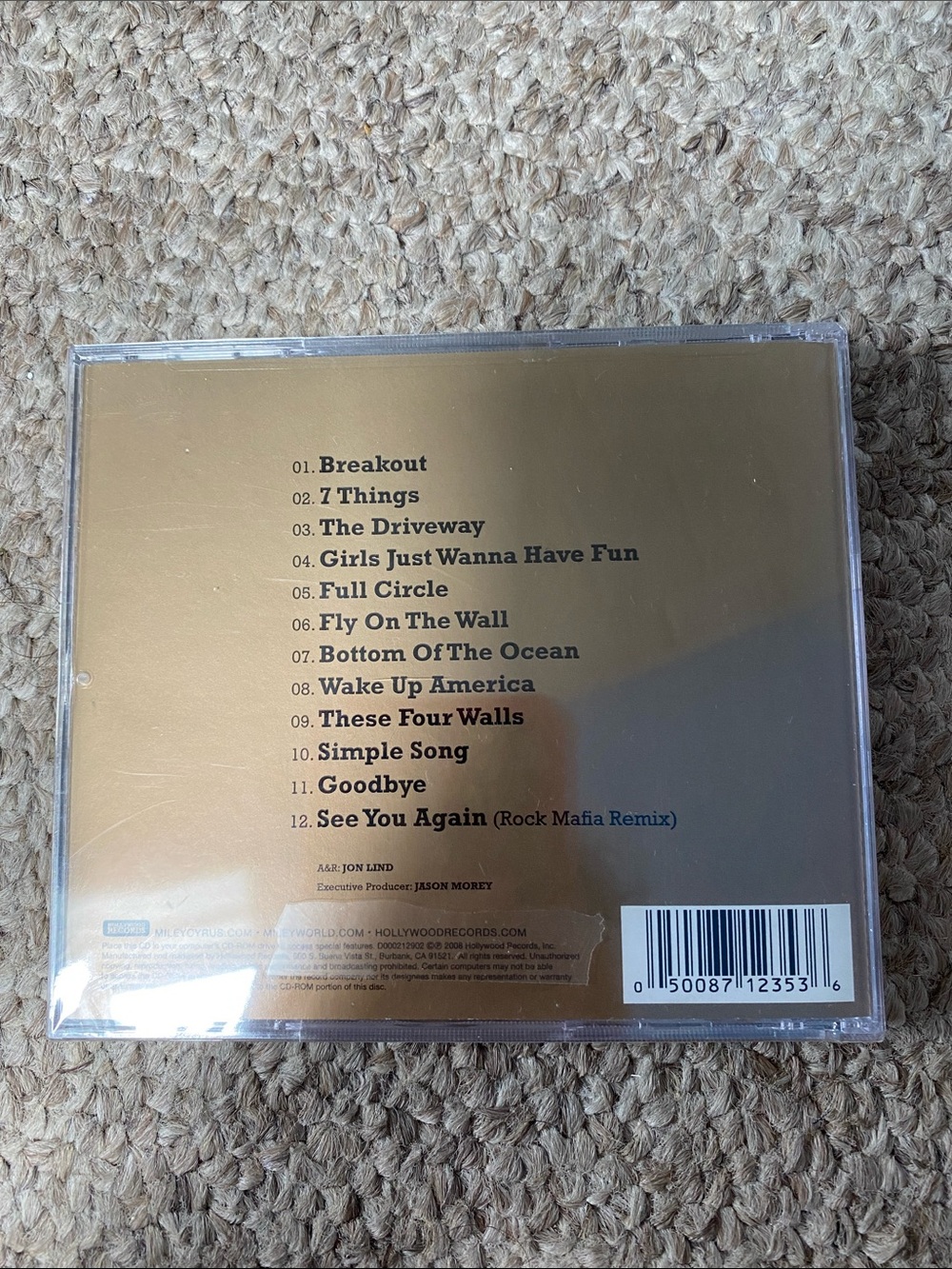 Miley Cyrus & Max Azria Breakout CD - White/Cream Cover - Picture 2 of 4